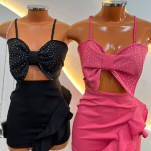 Conjunto laço brilho